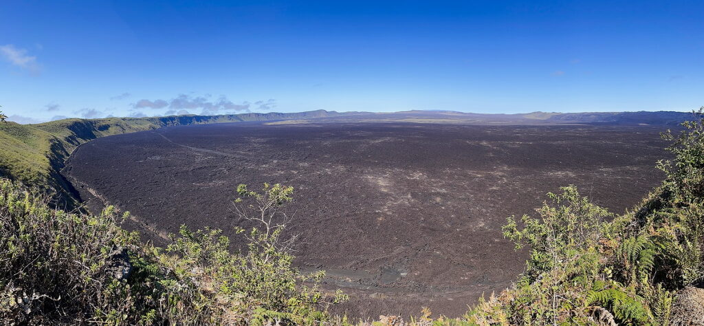 View of the Sierra Negra Caldera on Isabela Island, Galapagos